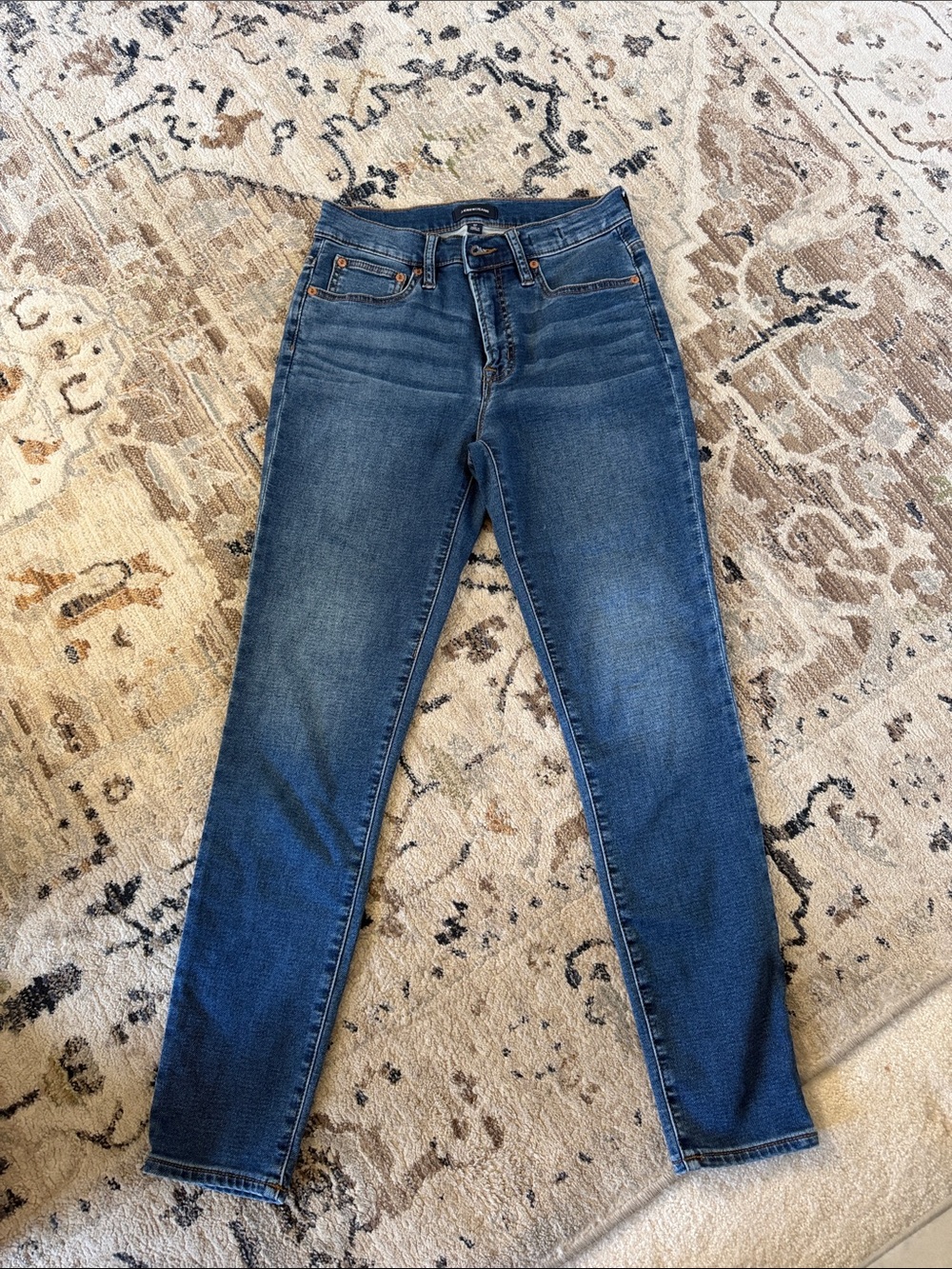 J crew  9” high rise toothpick jean size 27